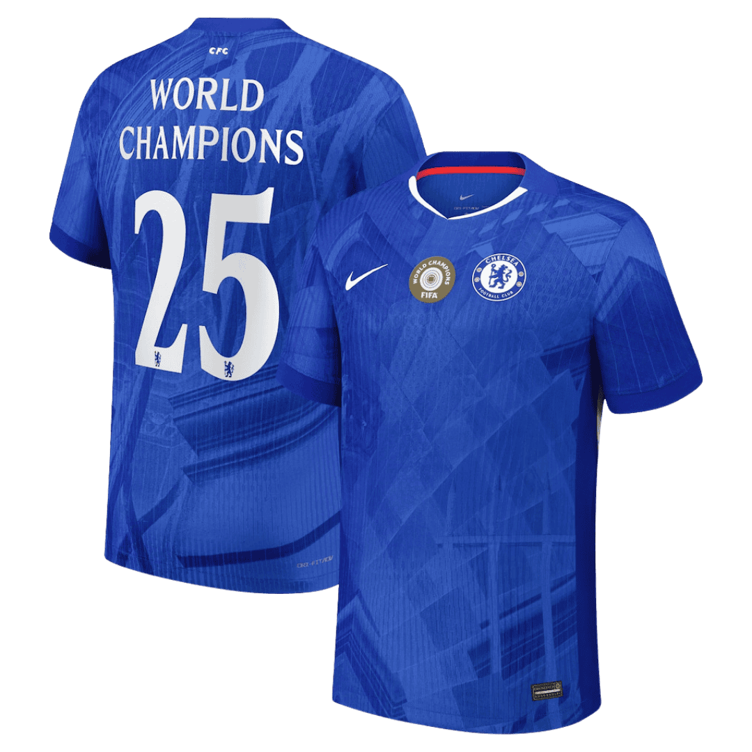 WORLD CHAMPIONS #25 Mens Chelsea Home Jersey 2025/26 - Player Version (Slim Fit)
