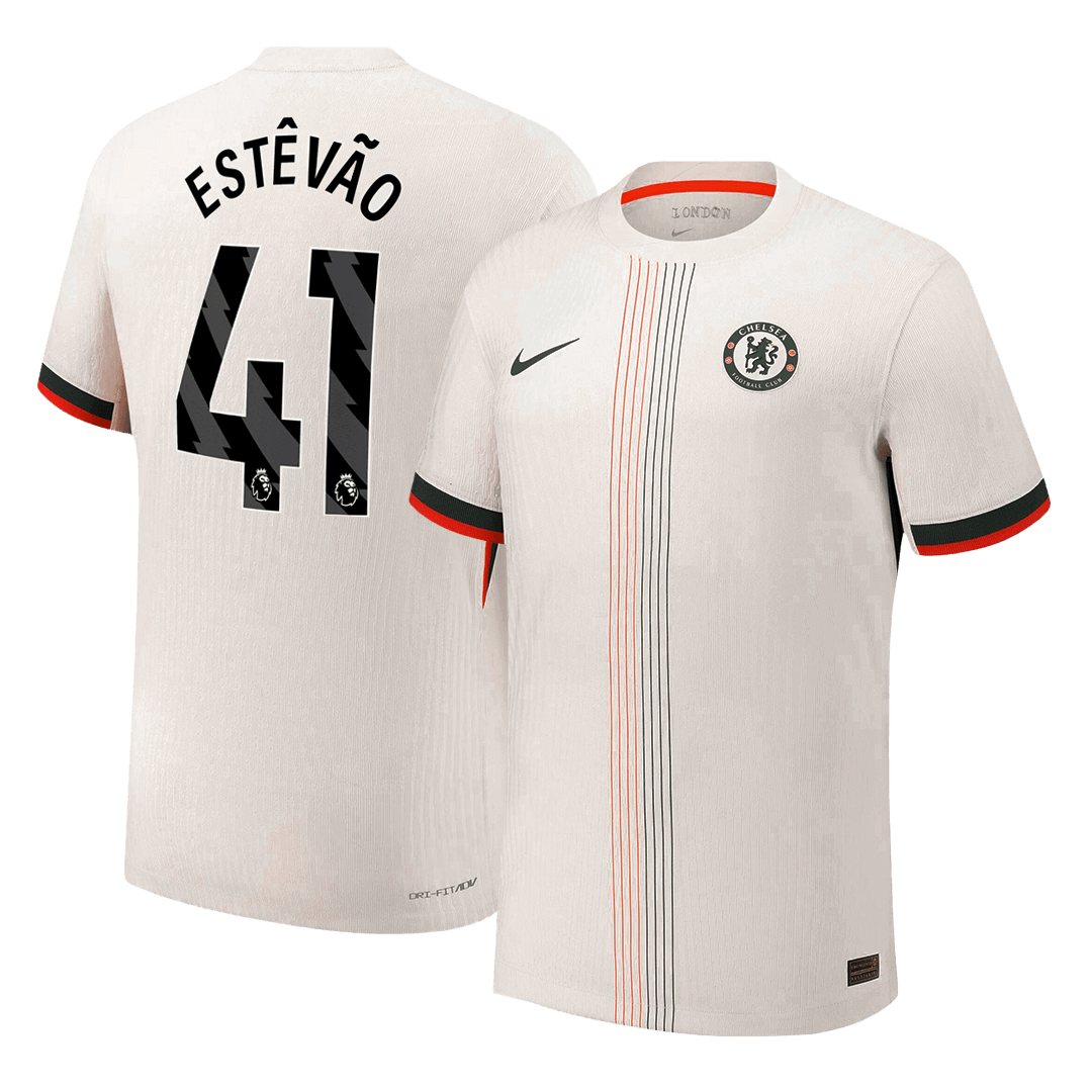 ESTÊVÃO #41 Mens Chelsea Away Jersey 2025/26 - Player Version (Slim Fit)