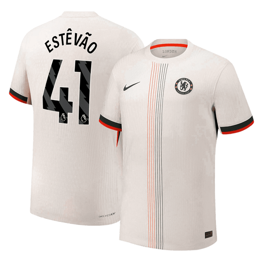 ESTÊVÃO #41 Mens Chelsea Away Jersey 2025/26 - Player Version (Slim Fit)