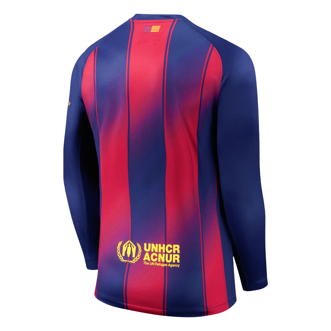 Mens Barcelona Home Long Sleeve Jersey 2025/26