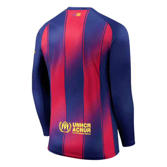 Mens Barcelona Home Long Sleeve Jersey 2025/26