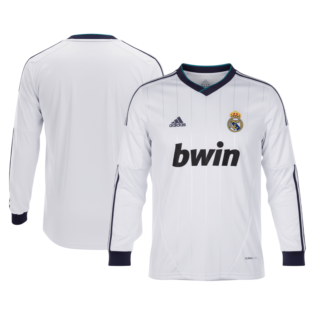 Retro 2012/13 Mens Real Madrid Home Long Sleeve Jersey