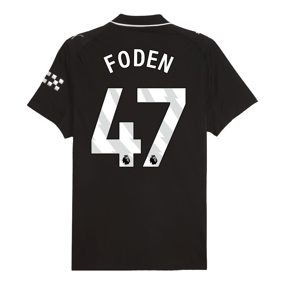 FODEN #47 Mens Manchester City Away Jersey 2025/26 - Player Version (Slim Fit)