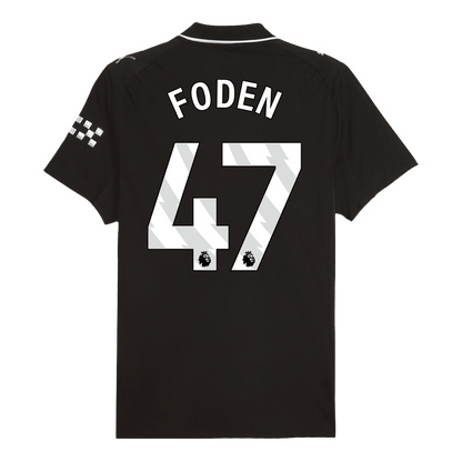 FODEN #47 Mens Manchester City Away Jersey 2025/26 - Player Version (Slim Fit)