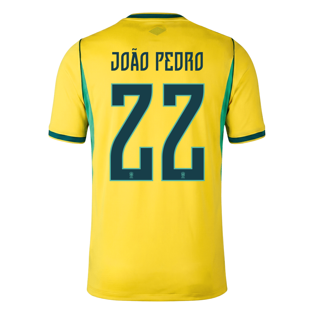 JOÃO PEDRO #22 Mens Brazil World Cup Home Jersey 2026