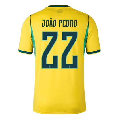 JOÃO PEDRO #22 Mens Brazil World Cup Home Jersey 2026