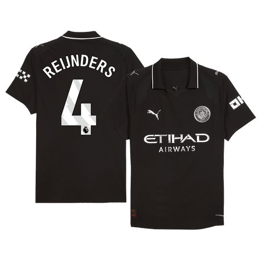 REIJNDERS #4 Mens Manchester City Away Jersey 2025/26 - Player Version (Slim Fit)