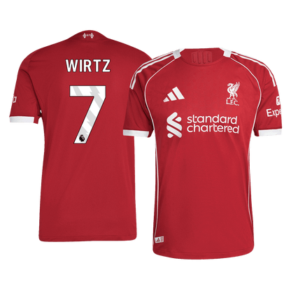 WIRTZ #7 Mens Liverpool Home Jersey 2025/26 - Player Version (Slim Fit)