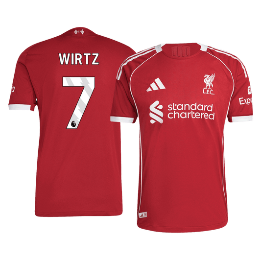 WIRTZ #7 Mens Liverpool Home Jersey 2025/26 - Player Version (Slim Fit)