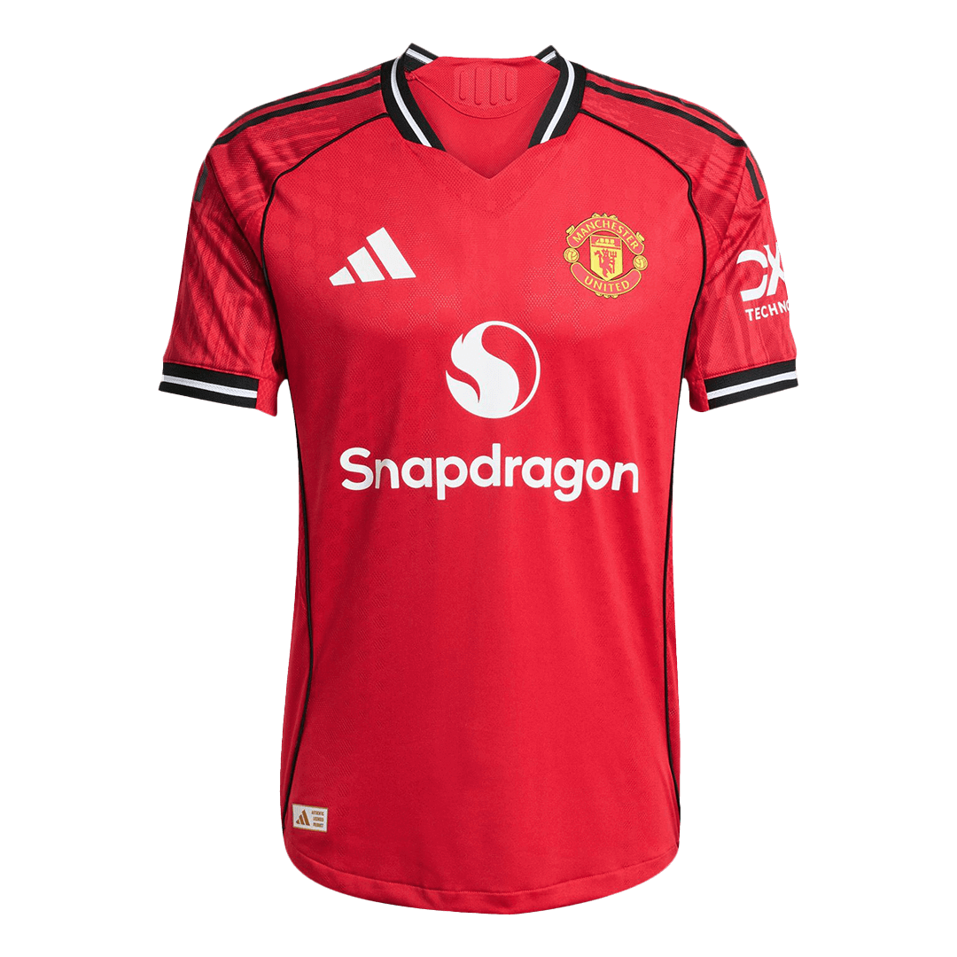 B.FERNANDES #8 Mens Manchester United Home Jersey 2025/26 - Player Version (Slim Fit)