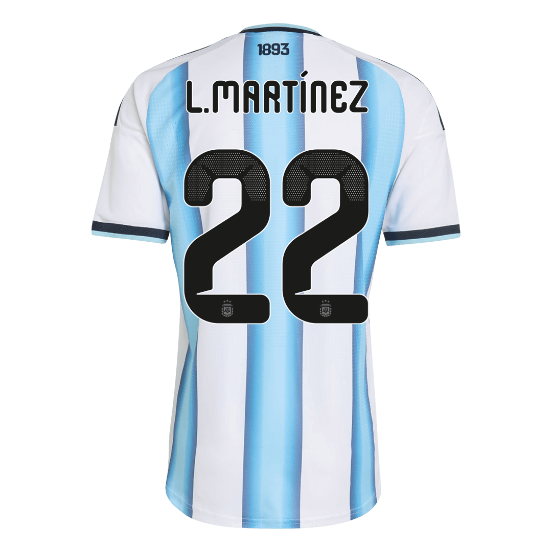 L.MARTÍNEZ #22 Mens Argentina World Cup Home Jersey 2026 - Player Version (Slim Fit)
