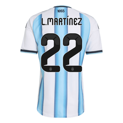 L.MARTÍNEZ #22 Mens Argentina World Cup Home Jersey 2026 - Player Version (Slim Fit)