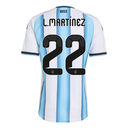 L.MARTÍNEZ #22 Mens Argentina World Cup Home Jersey 2026 - Player Version (Slim Fit)