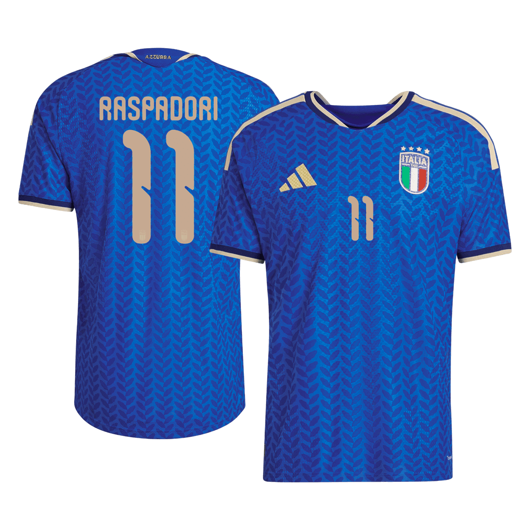 RASPADORI #11 Mens Italy World Cup Home Jersey 2026 - Player Version (Slim Fit)
