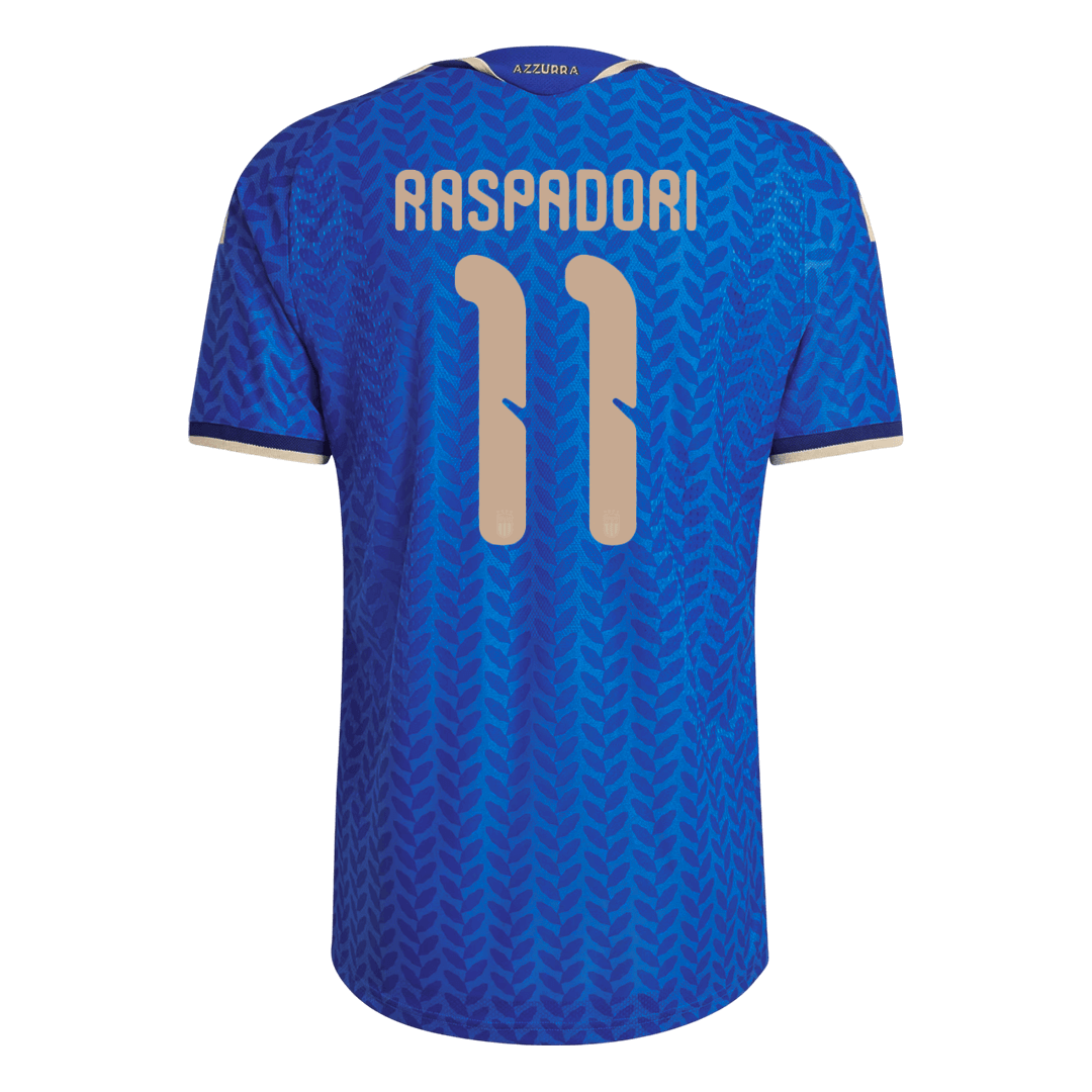 RASPADORI #11 Mens Italy World Cup Home Jersey 2026 - Player Version (Slim Fit)