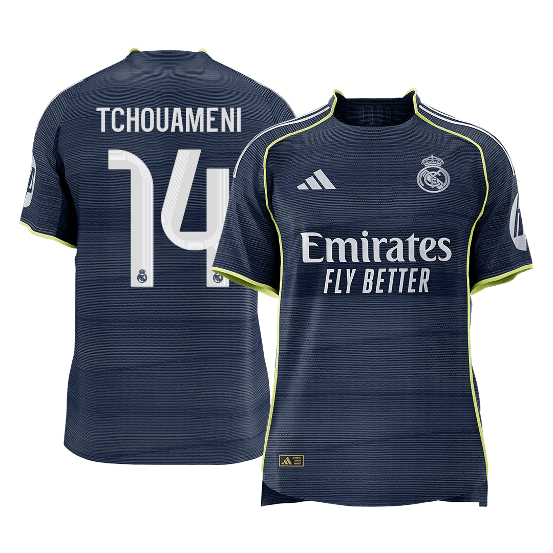 TCHOUAMENI #14 Mens Real Madrid Away Jersey 2025/26 - Player Version (Slim Fit) [PREMIUM]