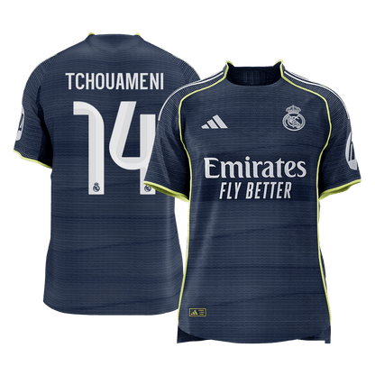 TCHOUAMENI #14 Mens Real Madrid Away Jersey 2025/26 - Player Version (Slim Fit) [PREMIUM]
