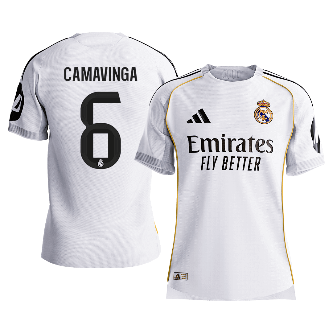 CAMAVINGA #6 Mens Real Madrid Home Jersey 2025/26 - Player Version (Slim Fit) [PREMIUM]