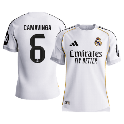 CAMAVINGA #6 Mens Real Madrid Home Jersey 2025/26 - Player Version (Slim Fit) [PREMIUM]