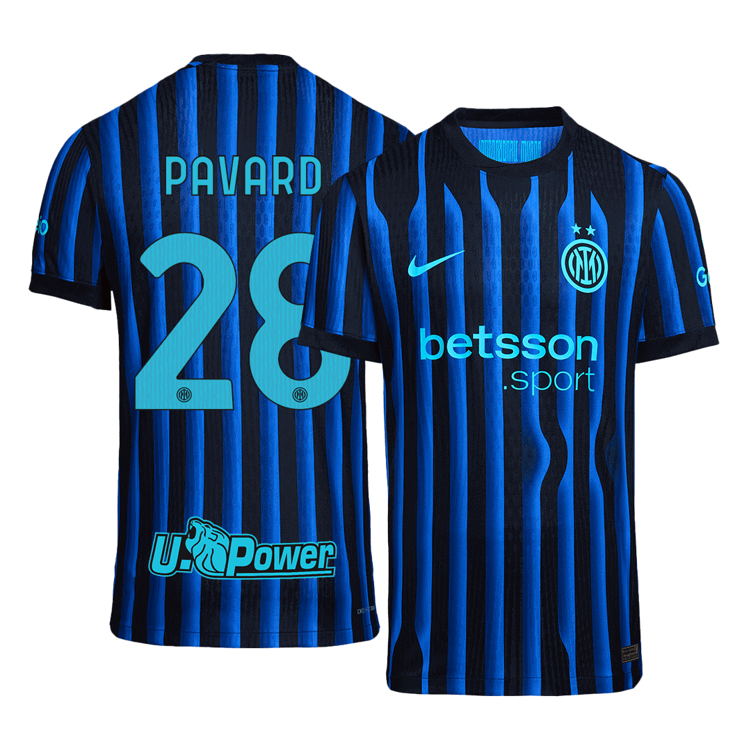 PAVARD #28 Mens Inter Milan Home Jersey 2025/26 - Player Version (Slim Fit)