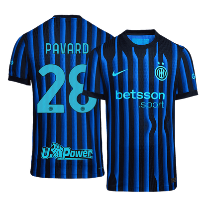 PAVARD #28 Mens Inter Milan Home Jersey 2025/26 - Player Version (Slim Fit)