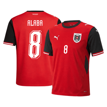 ALABA #8 Mens Austria World Cup Home Jersey 2026