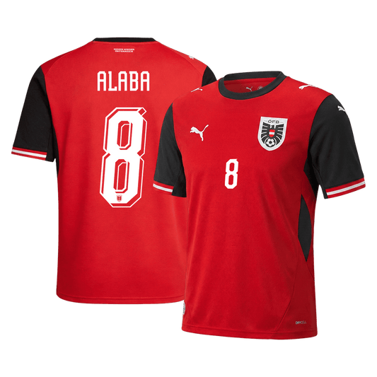 ALABA #8 Mens Austria World Cup Home Jersey 2026