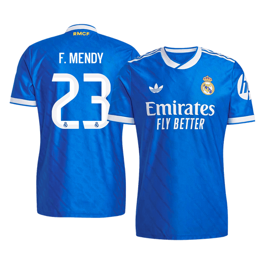 F. MENDY #23 Mens Real Madrid Third Jersey 2025/26 - Player Version (Slim Fit)