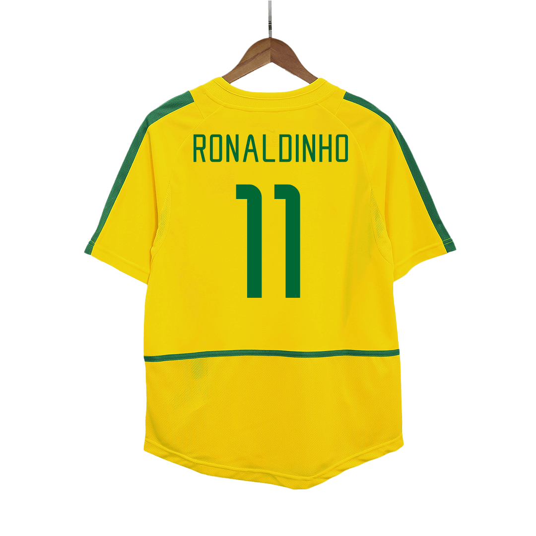 Retro RONALDINHO #11 2002/03 Mens Brazil Home Jersey