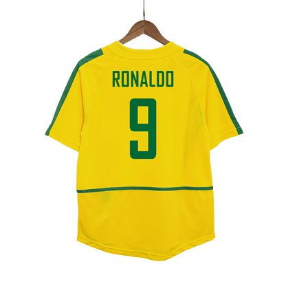 Retro RONALDO #9 2002/03 Mens Brazil Home Jersey