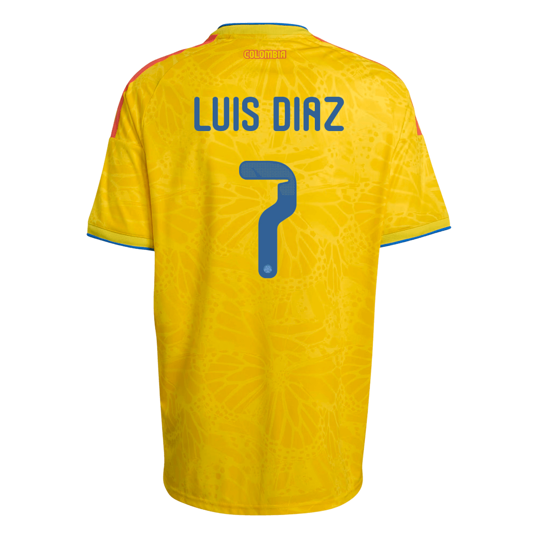 LUIS DíAZ #7 Mens Colombia World Cup Home Jersey 2026