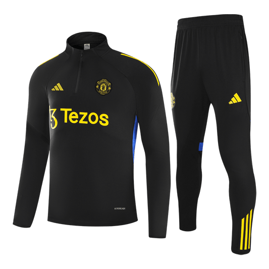 Manchester United 2025/26 Black Training Tracksuit Kit (Top+Pants)