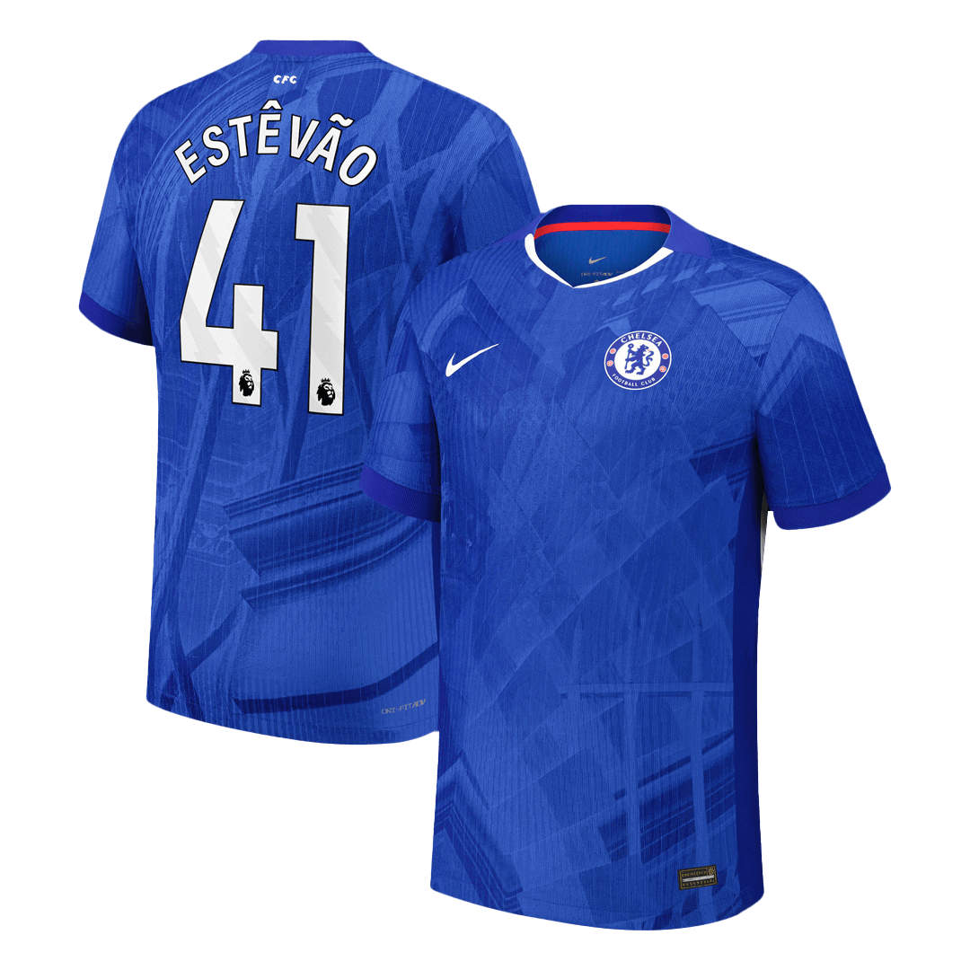 ESTÊVÃO #41 Mens Chelsea Home Jersey 2025/26 - Player Version (Slim Fit)