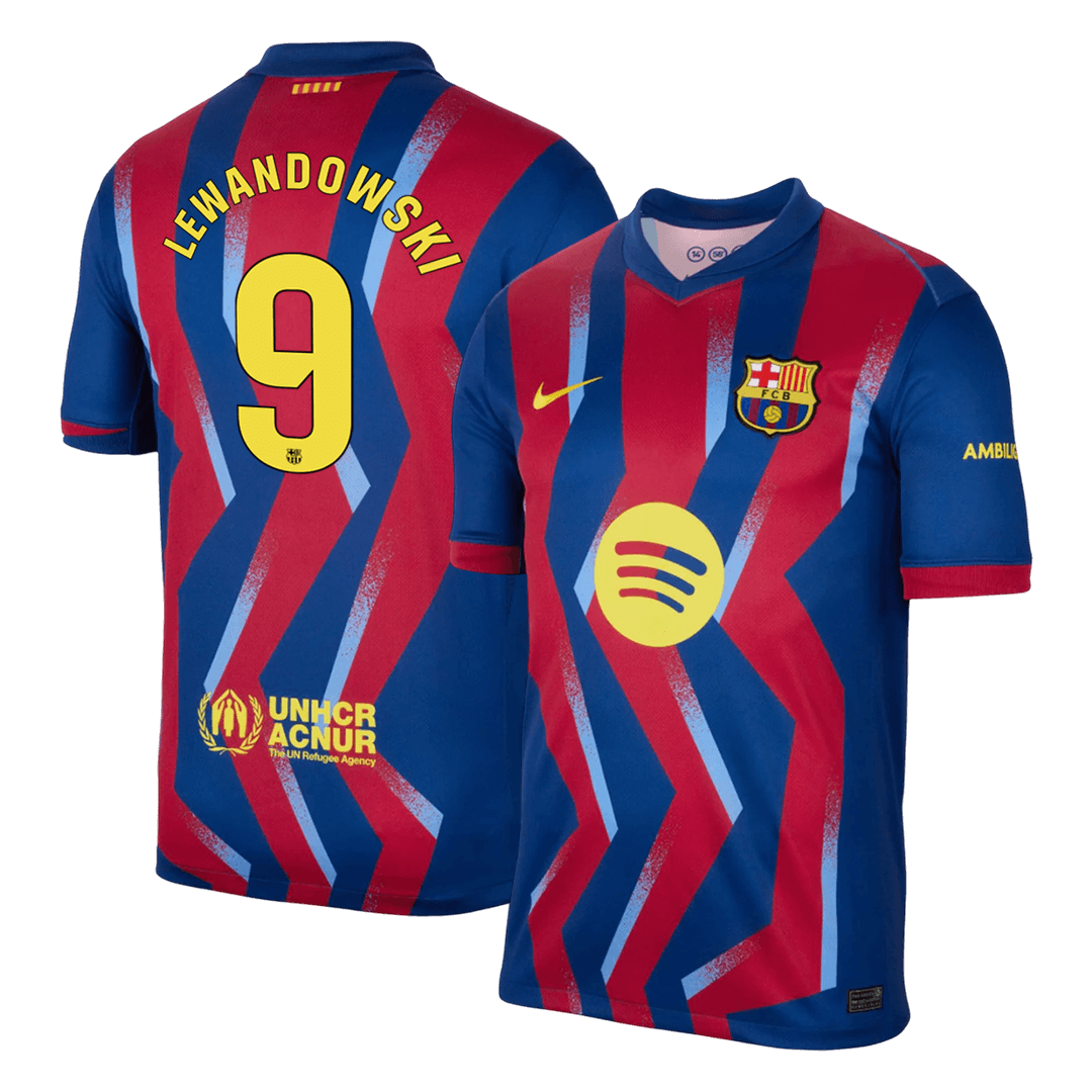 LEWANDOWSKI #9 Mens Barcelona Fourth Jersey 2025/26