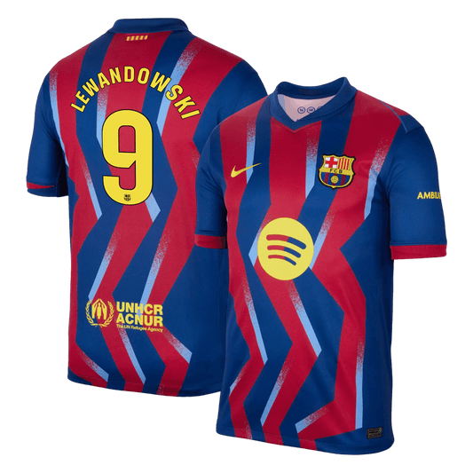 LEWANDOWSKI #9 Mens Barcelona Fourth Jersey 2025/26