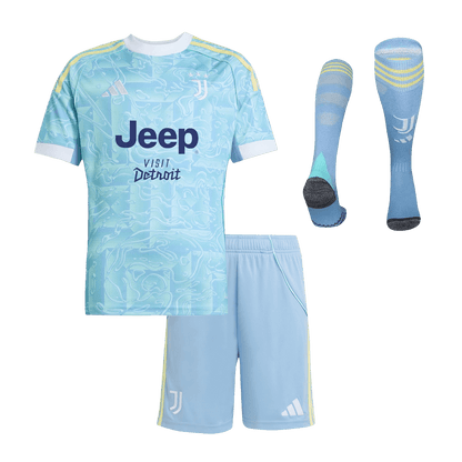 Kids Juventus Away Full Kit 2025/26