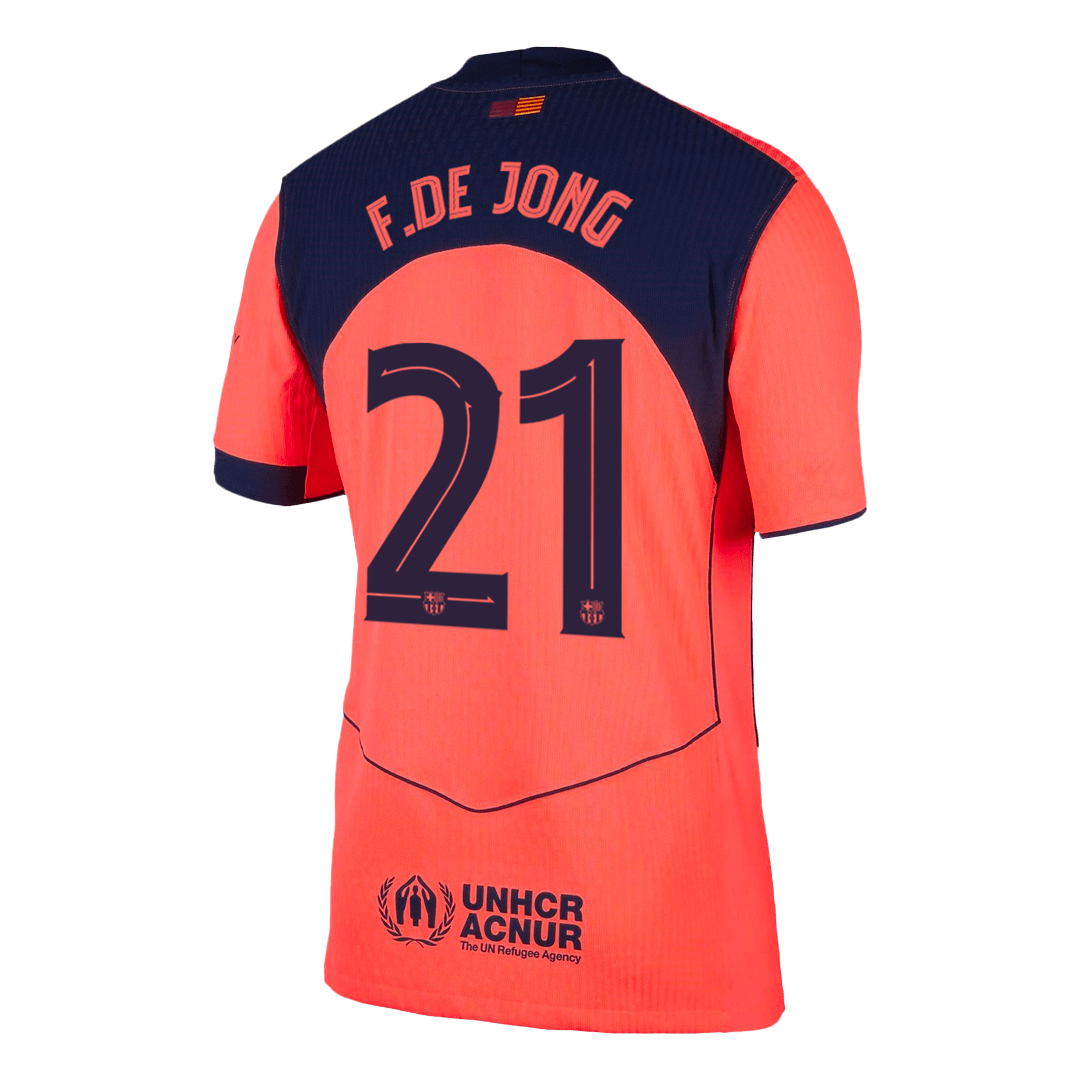F.DE JONG #21 Mens Barcelona Third Jersey 2025/26 UCL - Player Version (Slim Fit)