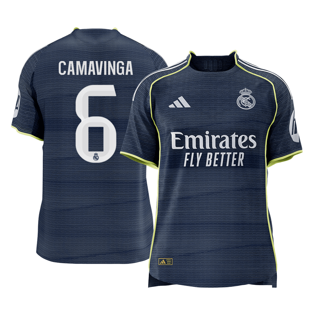 CAMAVINGA #6 Mens Real Madrid Away Jersey 2025/26 - Player Version (Slim Fit) [PREMIUM]