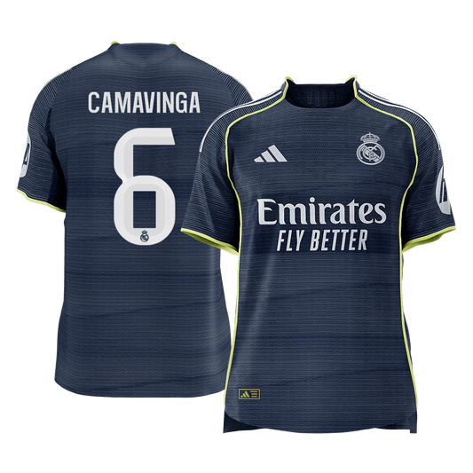 CAMAVINGA #6 Mens Real Madrid Away Jersey 2025/26 - Player Version (Slim Fit) [PREMIUM]