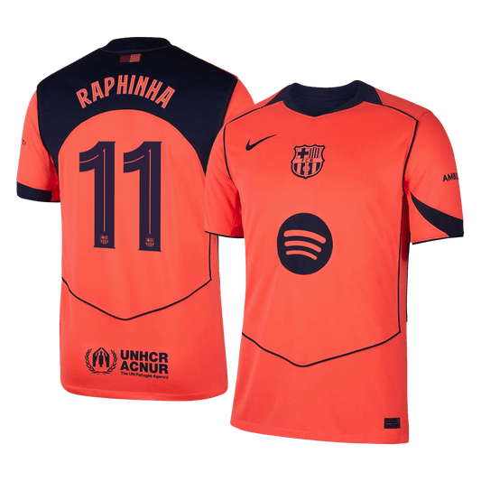 RAPHINHA #11 Mens Barcelona Third Jersey 2025/26 - UCL