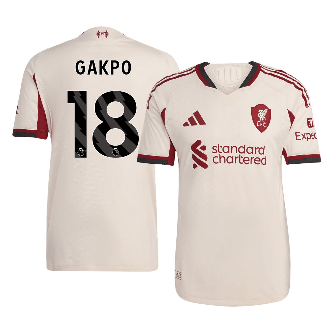 GAKPO #18 Mens Liverpool Away Jersey 2025/26 - Player Version (Slim Fit)