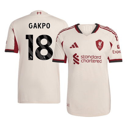 GAKPO #18 Mens Liverpool Away Jersey 2025/26 - Player Version (Slim Fit)
