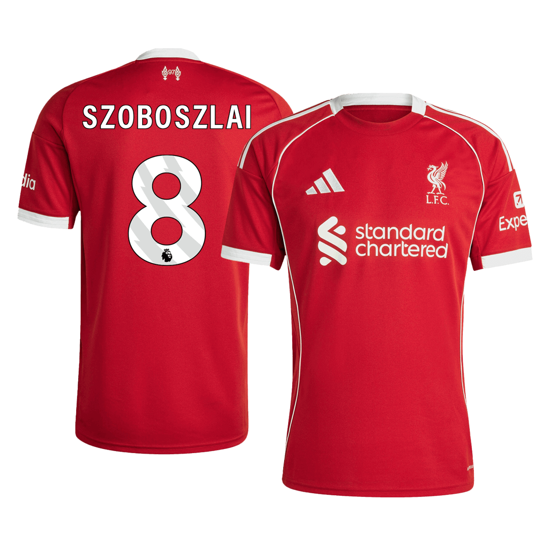 SZOBOSZLAI #8 Mens Liverpool Home Jersey 2025/26