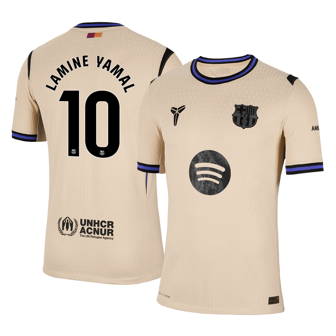 LAMINE YAMAL #10 Mens Barcelona Away Jersey 2025/26 - Player Version (Slim Fit)