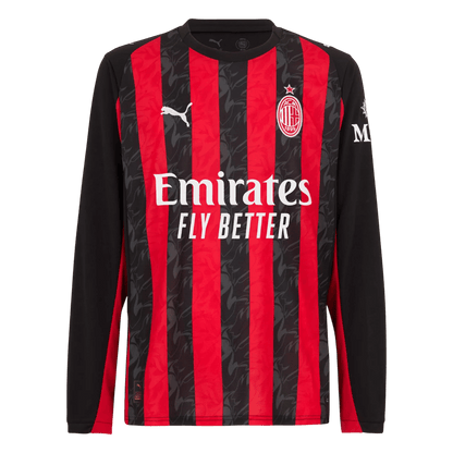 Mens AC Milan Home Long Sleeve Jersey 2025/26