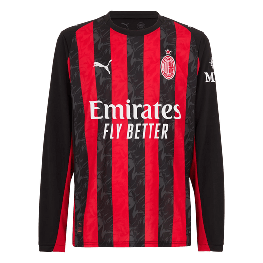 Mens AC Milan Home Long Sleeve Jersey 2025/26