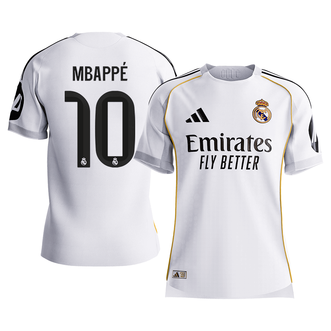 MBAPPÉ #10 Mens Real Madrid Home Jersey 2025/26 - Player Version (Slim Fit) [PREMIUM]